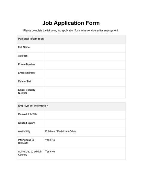 Online Application form.